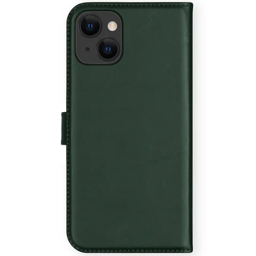 Selencia Echt Lederen Bookcase iPhone 13 – Groen