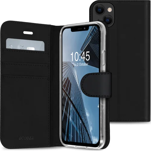 Accezz Wallet Softcase Bookcase iPhone 13 – Zwart
