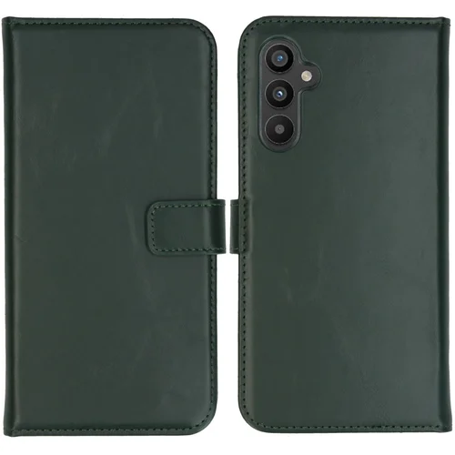 Selencia Echt Lederen Bookcase Samsung Galaxy A34 (5G) – Groen Selencia Echt Lederen Bookcase Samsung Galaxy A34 (5G) – Groen