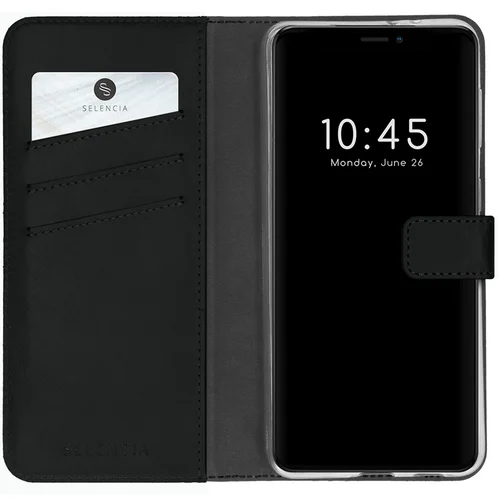 Selencia Echt Lederen Bookcase iPhone 13 Pro – Zwart