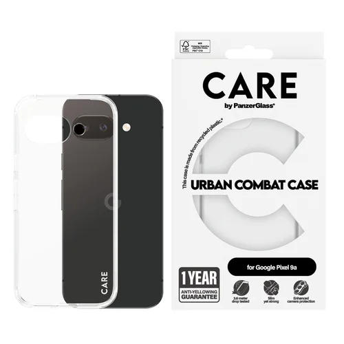 CARE by PanzerGlass Urban Combat Case MagSafe Google Pixel 9a - Transparant