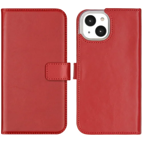 Selencia Echt Lederen Bookcase iPhone 14 – Rood Selencia Echt Lederen Bookcase iPhone 14 – Rood