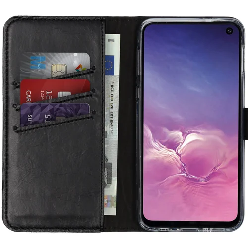 Selencia Echt Lederen Bookcase Samsung Galaxy S10e – Zwart Selencia Echt Lederen Bookcase Samsung Galaxy S10e – Zwart