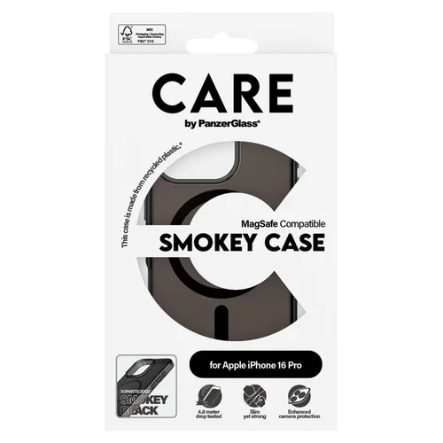 CARE by PanzerGlass Smokey Urban Combat Case MagSafe Apple iPhone 16 Pro - Zwart