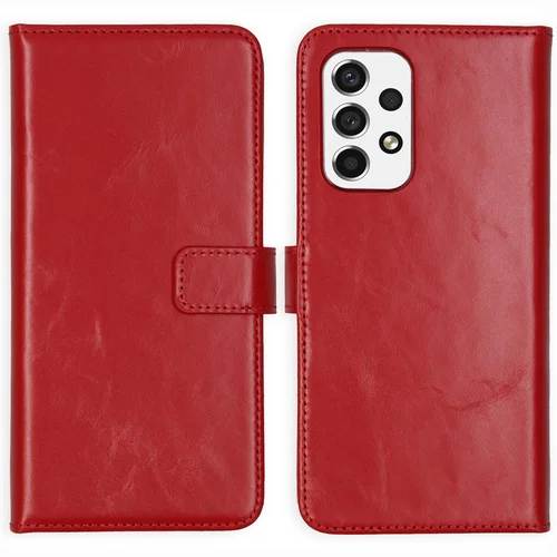 Selencia Echt Lederen Bookcase Samsung Galaxy A53 – Rood Selencia Echt Lederen Bookcase Samsung Galaxy A53 – Rood