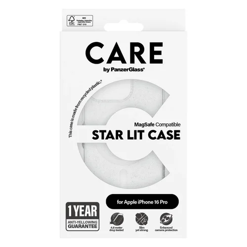 CARE by PanzerGlass Star Lit Case MagSafe Apple iPhone 16 Pro - Wit