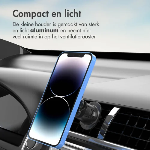 Accezz EasyLock telefoonhouder auto – inclusief hoesje iPhone 14 – Ventilatierooster – 360 graden draaibaar – Zwart