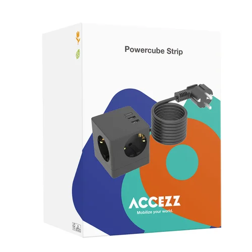 Accezz PowerCube Strip | 6-in-1 – 1x USB-C + 2x USB-A + 3x stopcontact – 4000 watt – Wit Accezz PowerCube Strip | 6-in-1 – 1x USB-C + 2x USB-A + 3x stopcontact – 4000 watt – Wit