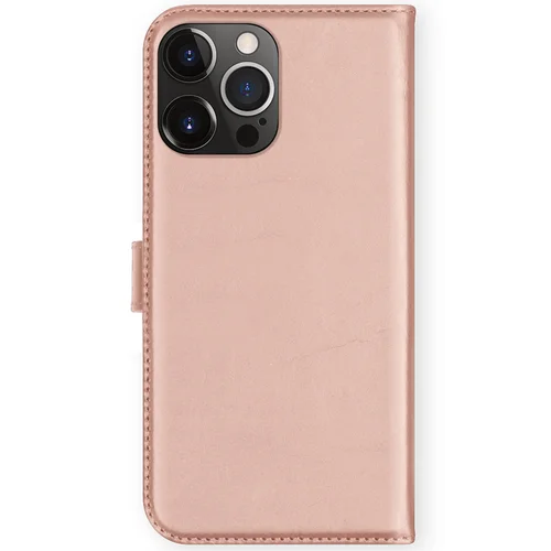 Selencia Echt Lederen Bookcase iPhone 13 Pro – Roze