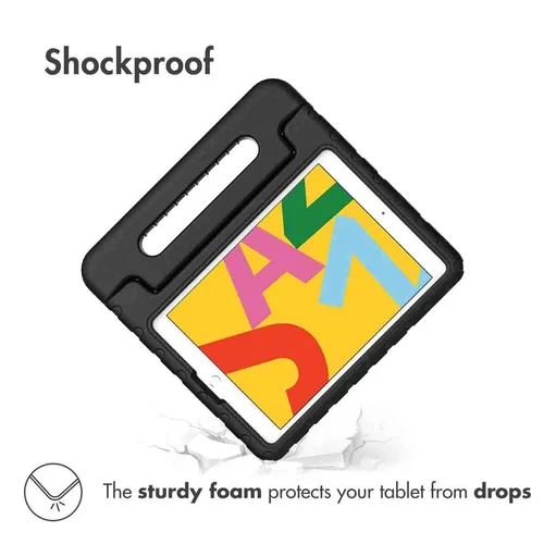 Accezz Kidsproof Backcover met handvat iPad 10.2 (2019 / 2020 / 2021) – Zwart
