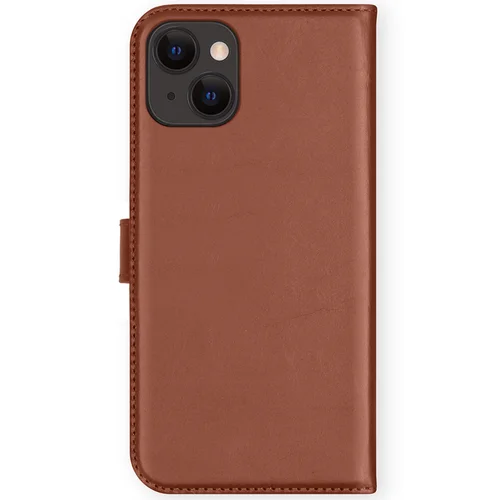 Selencia Echt Lederen Bookcase iPhone 13 – Lichtbruin