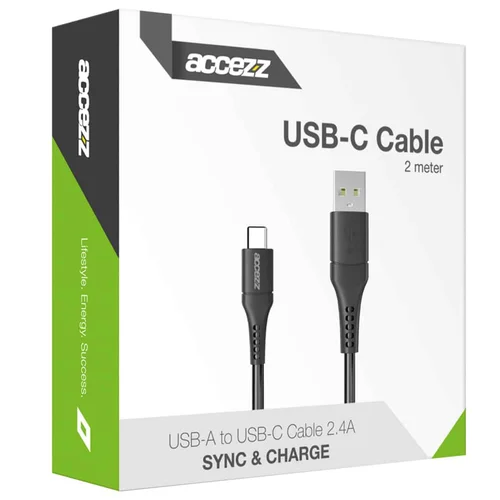 Accezz USB-C naar USB kabel – 2 meter – Wit