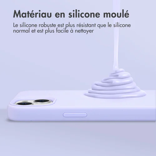 Accezz Liquid Silicone Backcover met MagSafe Apple iPhone 17 - Paars