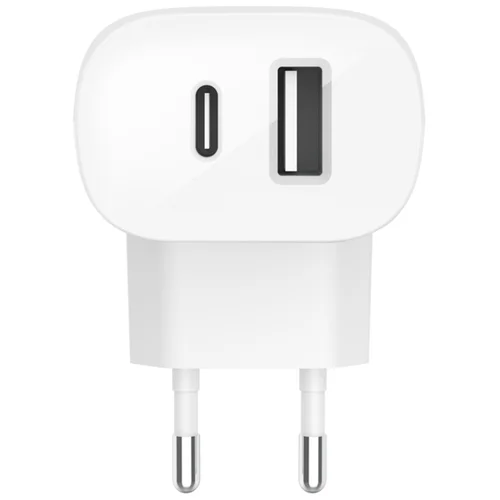 Belkin Boost↑Charge™ Dual USB -C (25W) en USB-A (12W) Wall Charger – 37W – Wit