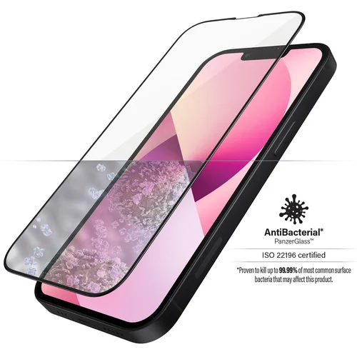 PanzerGlass Anti-Bacterial CaseFriendly Screenprotector iPhone 13 Mini - Zwart PanzerGlass Anti-Bacterial CaseFriendly Screenprotector iPhone 13 Mini - Zwart
