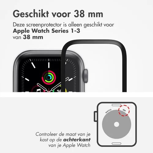 Accezz 2x Screenprotector met applicator Apple Watch Series 1-3 - 38 mm Accezz 2x Screenprotector met applicator Apple Watch Series 1-3 - 38 mm
