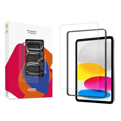 Accezz Glass screenprotector + Applicator iPad 10 (2022) 10.9 inch Accezz Glass screenprotector + Applicator iPad 10 (2022) 10.9 inch