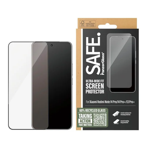 SAFE by PanzerGlass Ultra-Wide Fit Screenprotector incl. applicator voor de Xiaomi Redmi Note 14 Pro (Plus) (5G) / 13 Pro Plus (5G) SAFE by PanzerGlass Ultra-Wide Fit Screenprotector incl. applicator voor de Xiaomi Redmi Note 14 Pro (Plus) (5G) / 13 Pro Plus (5G)