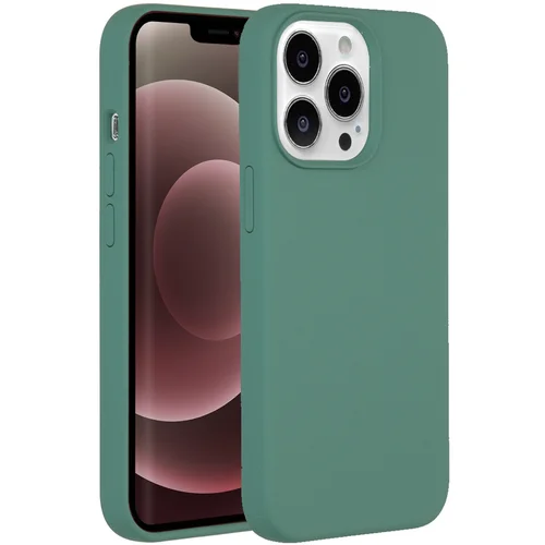 Accezz Liquid Silicone Backcover Apple iPhone 13 Pro Max - Donkergroen Accezz Liquid Silicone Backcover Apple iPhone 13 Pro Max - Donkergroen