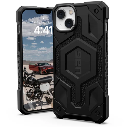 UAG Monarch Backcover MagSafe Apple iPhone 14 Plus - Kevlar Black UAG Monarch Backcover MagSafe Apple iPhone 14 Plus - Kevlar Black