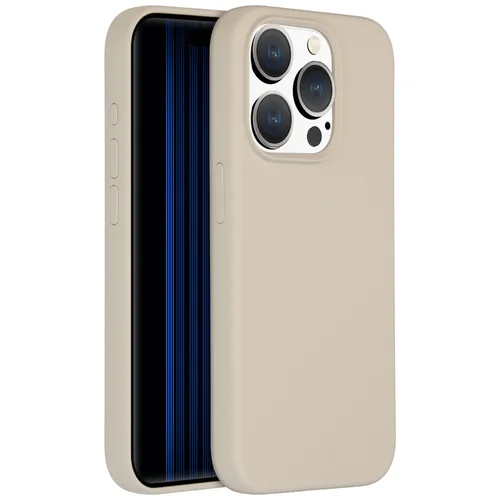 Accezz Liquid Silicone Backcover Apple iPhone 15 Pro - Stone Accezz Liquid Silicone Backcover Apple iPhone 15 Pro - Stone