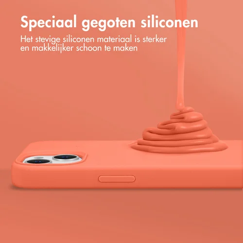 Accezz Liquid Silicone Backcover met MagSafe Apple iPhone 15 Pro Max - Nectarine