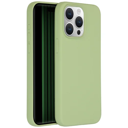 Accezz Liquid Silicone Backcover met MagSafe Apple iPhone 15 Pro Max - Groen Accezz Liquid Silicone Backcover met MagSafe Apple iPhone 15 Pro Max - Groen