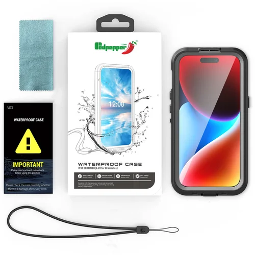 Redpepper Dot Plus Waterproof Backcover Apple iPhone 15 - Zwart Redpepper Dot Plus Waterproof Backcover Apple iPhone 15 - Zwart