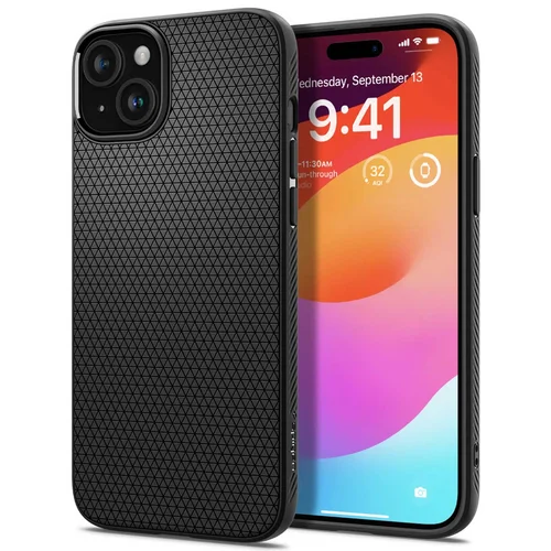 Spigen Liquid Air Backcover Apple iPhone 15 - Matte Black Spigen Liquid Air Backcover Apple iPhone 15 - Matte Black