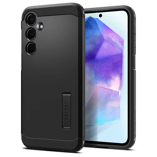 Spigen Tough Armor Backcover Samsung Galaxy A55 - Zwart Spigen Tough Armor Backcover Samsung Galaxy A55 - Zwart
