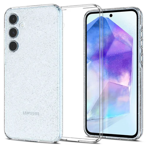 Spigen Liquid Crystal Backcover Samsung Galaxy A55 - Glitter Crystal Quartz Spigen Liquid Crystal Backcover Samsung Galaxy A55 - Glitter Crystal Quartz