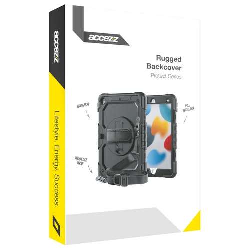 Accezz Rugged Backcover met schouderstrap Apple iPad Air 13 inch (2025) M3 / (2024) M2 - Zwart