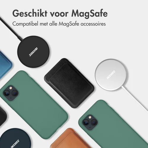 Accezz Liquid Silicone Backcover met MagSafe Apple iPhone 16 Pro - Donkergroen Accezz Liquid Silicone Backcover met MagSafe Apple iPhone 16 Pro - Donkergroen