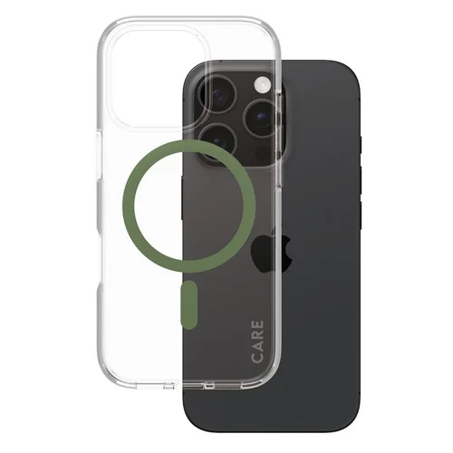 CARE by PanzerGlass Urban Combat Case MagSafe Apple iPhone 16 Pro - Transparant / Groen CARE by PanzerGlass Urban Combat Case MagSafe Apple iPhone 16 Pro - Transparant / Groen