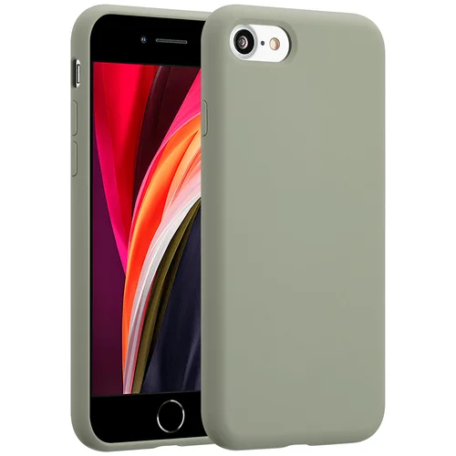 Accezz Liquid Silicone Backcover Apple iPhone SE (2022 / 2020) / 8 / 7 - Cooper Green Accezz Liquid Silicone Backcover Apple iPhone SE (2022 / 2020) / 8 / 7 - Cooper Green