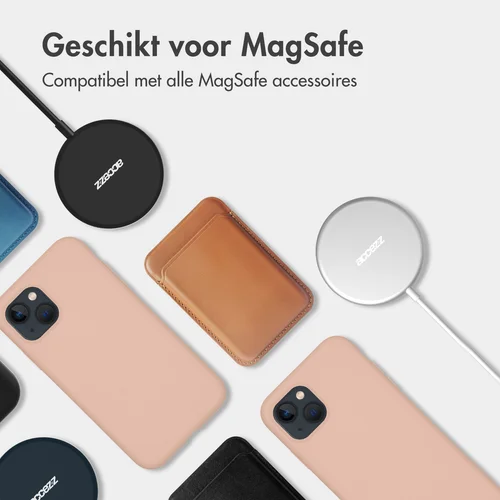 Accezz Liquid Silicone Backcover met MagSafe Apple iPhone 16e - Roze Accezz Liquid Silicone Backcover met MagSafe Apple iPhone 16e - Roze