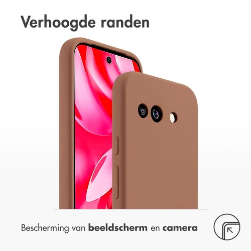 Accezz Liquid Silicone Backcover Google Pixel 9a - Light Brown