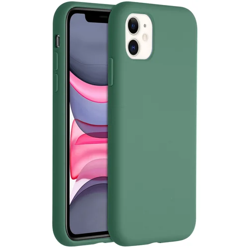Accezz Liquid Silicone Backcover Apple iPhone 11 - Donkergroen