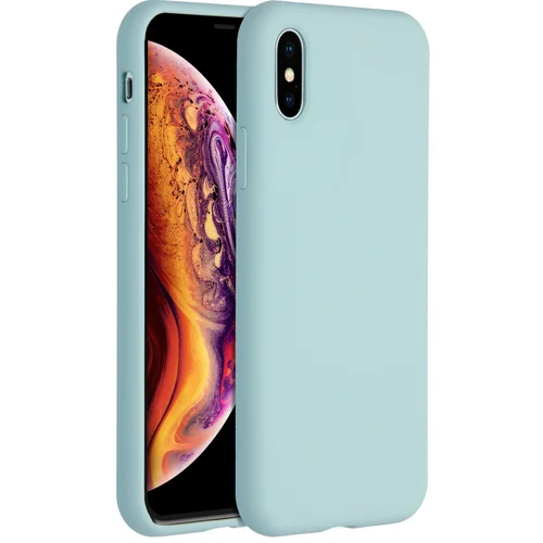 Accezz Liquid Silicone Backcover Apple iPhone Xs / X - Sky Blue Accezz Liquid Silicone Backcover Apple iPhone Xs / X - Sky Blue