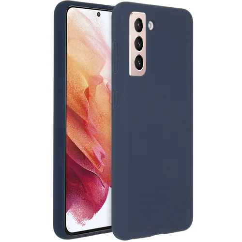 Accezz Liquid Silicone Backcover Samsung Galaxy S21 - Donkerblauw Accezz Liquid Silicone Backcover Samsung Galaxy S21 - Donkerblauw