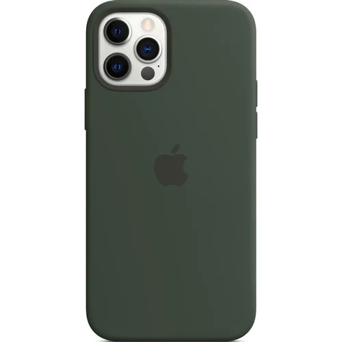 Silicone Backcover MagSafe Apple iPhone 12 (Pro) - Cypress Green Silicone Backcover MagSafe Apple iPhone 12 (Pro) - Cypress Green