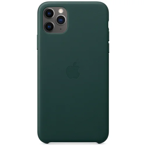 Leather Backcover Apple iPhone 11 Pro Max - Forest Green Leather Backcover Apple iPhone 11 Pro Max - Forest Green