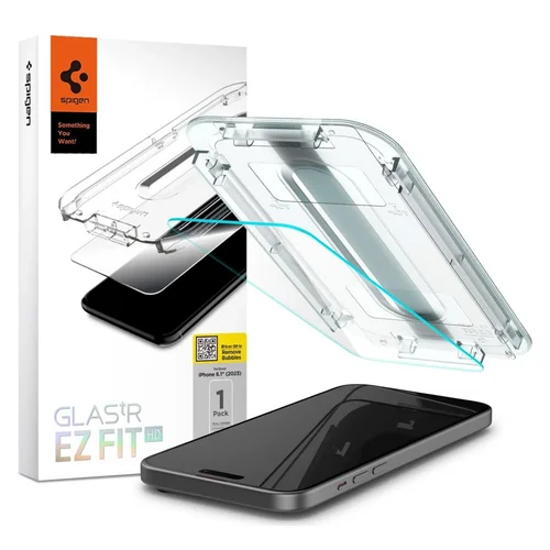 Spigen EZ Fit Glas.tR met installatietray - 1 pack Apple iPhone 15 Spigen EZ Fit Glas.tR met installatietray - 1 pack Apple iPhone 15