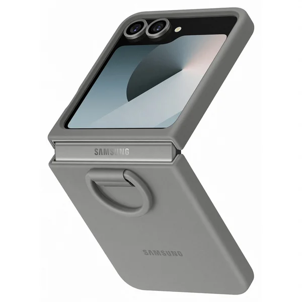 Originele Silicone Cover Ring Samsung Galaxy Z Flip 6 / Flip 7 FE - Gray