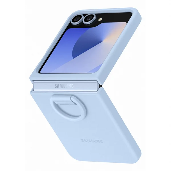 Originele Silicone Cover Ring Samsung Galaxy Z Flip 6 / Flip 7 FE - Blue Originele Silicone Cover Ring Samsung Galaxy Z Flip 6 / Flip 7 FE - Blue