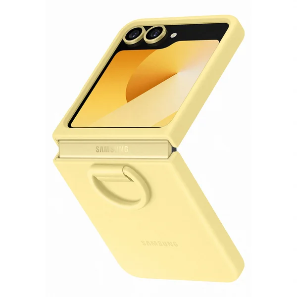 Originele Silicone Cover Ring Samsung Galaxy Z Flip 6 / Flip 7 FE - Yellow