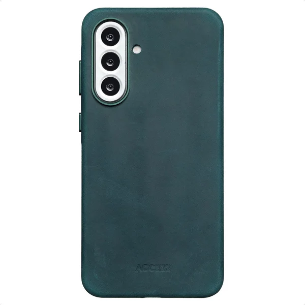 Accezz Vintage Leather Magsafe Backcover Samsung Galaxy A56 - Smokey Green Accezz Vintage Leather Magsafe Backcover Samsung Galaxy A56 - Smokey Green