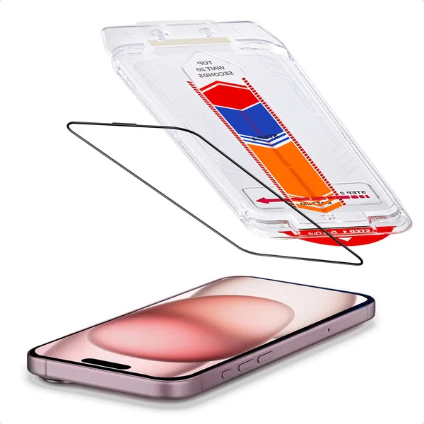 Accezz Gehard Glas Screenprotector + Applicator Apple iPhone 16 / 15 Accezz Gehard Glas Screenprotector + Applicator Apple iPhone 16 / 15