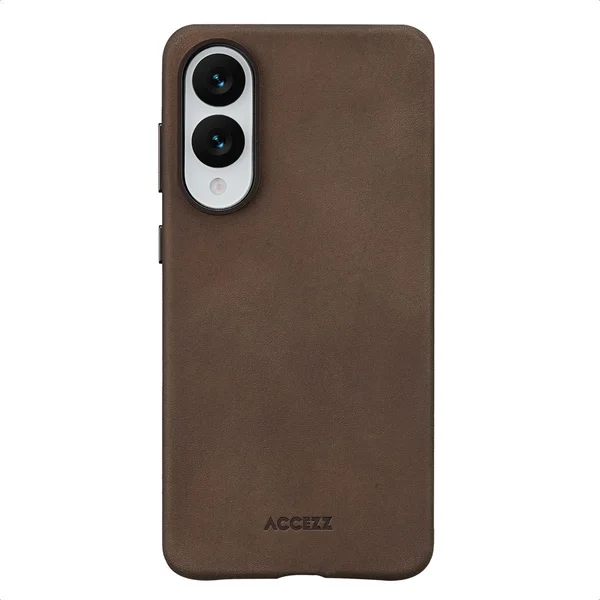 Accezz Vintage Leather Magsafe Backcover Samsung Galaxy S25 Edge - Rustic Brown Accezz Vintage Leather Magsafe Backcover Samsung Galaxy S25 Edge - Rustic Brown