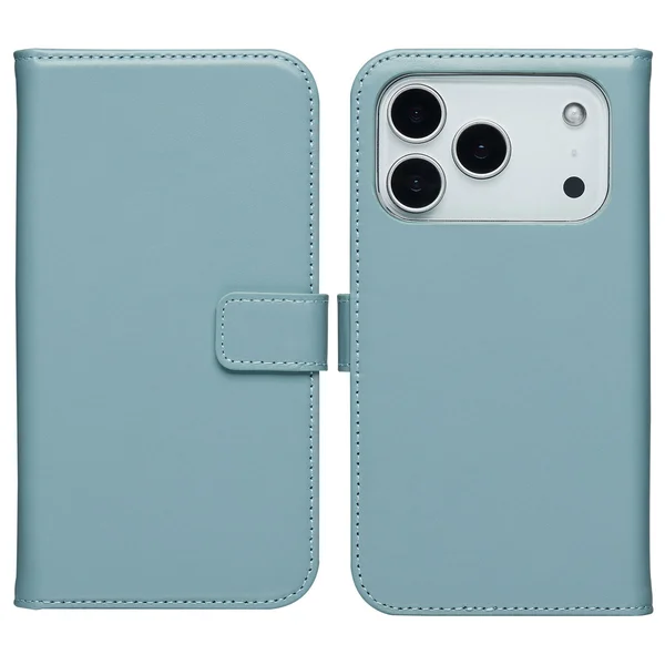 Selencia Echt Leren Bookcase Apple iPhone 17 Pro - Air Blue Selencia Echt Leren Bookcase Apple iPhone 17 Pro - Air Blue